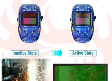 Solar Auto-Darkening Welding Helmet | Shade 9-13 | Eye Protection That Actually Works - Phoenix Fire Art Store