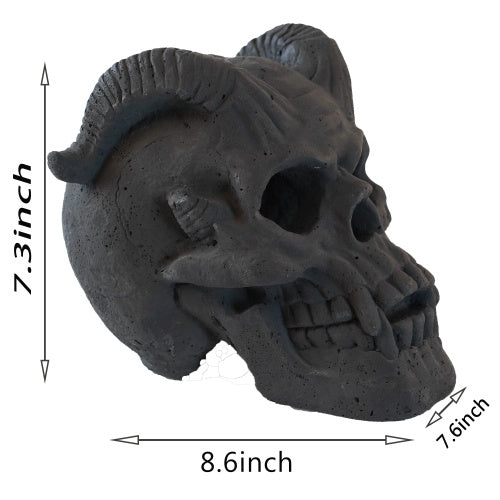 Refractory Materials Fireproof Imitated Human Fire Pit Skulls Gas Log For NG, LP Wood Fireplace, Firepit, Campfire, Halloween Decor, BBQ
