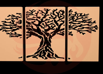 Laser-Cut Tree of Life Corten Steel Modular Panel Set - FREE SHIPPING MK Design Elements