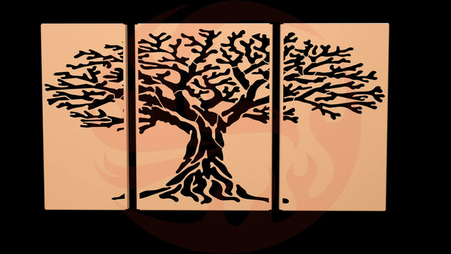 Laser-Cut Tree of Life Corten Steel Modular Panel Set - FREE SHIPPING MK Design Elements