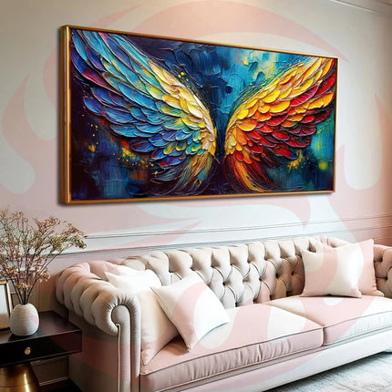 Impasto Wall Art - Wings of Fire Canvas Decor