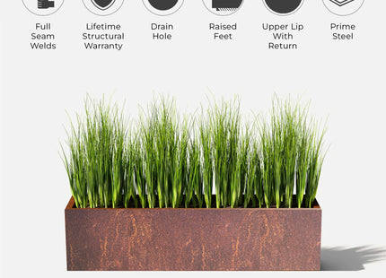 Corten Steel Box Planters - FREE SHIPPING! MK Design Elements