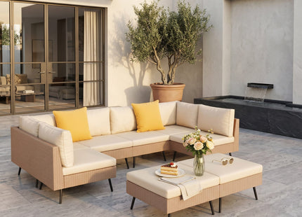 Axis 95.2" Coastal Outdoor Sectional Set, 8-Piece Pamapic