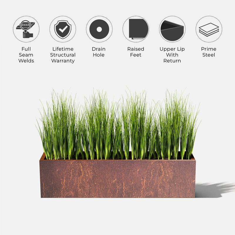Corten Steel Box Planters - Rust Never Looked So Good! FREE SHIPPING