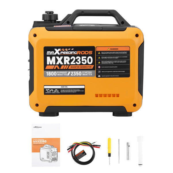 2350W Quiet Portable Gas Generator - Inverter, 58dB Ultra-Quiet, 15kg Lightweight