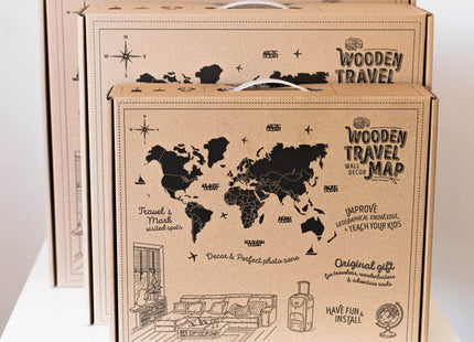 3D LED Wooden World Map | Terra Enjoy The Wood