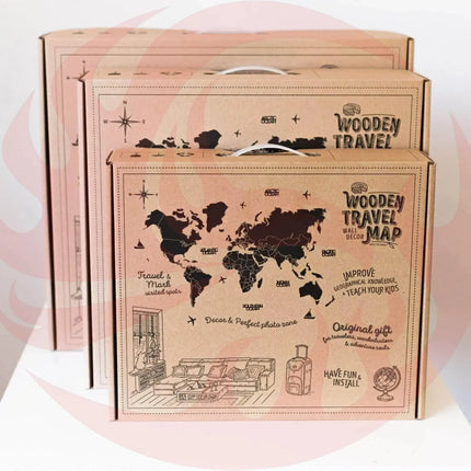 3D LED Wooden World Map | Terra