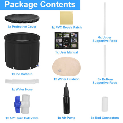 97Gal Ice Bath Tub With Cover for Cold Water Therapy 1