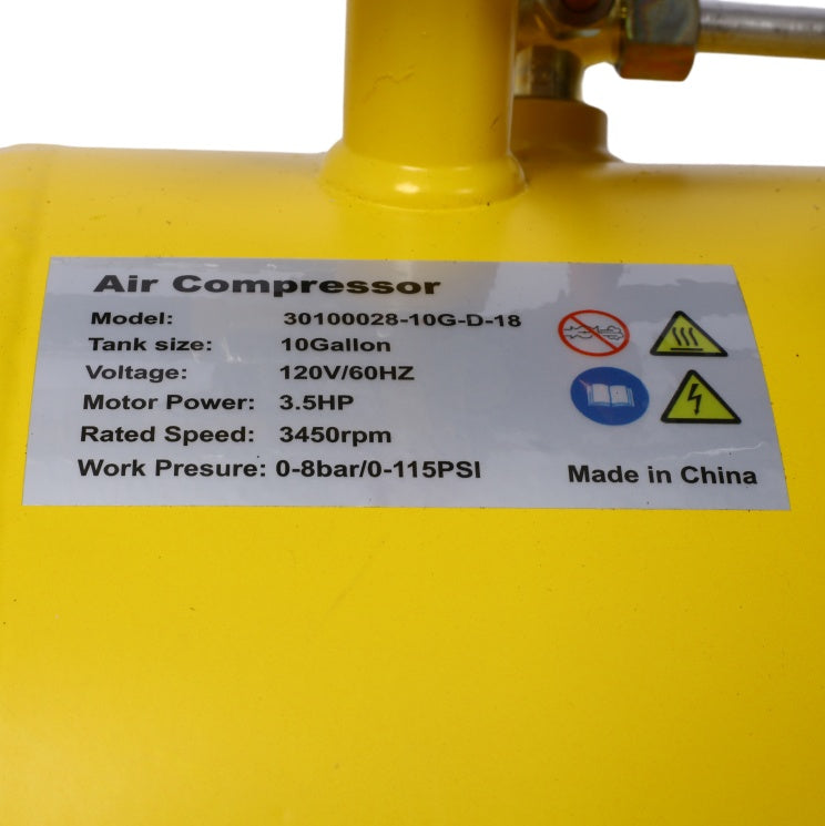 Metal Air Compressor 4.5HP 10Gal