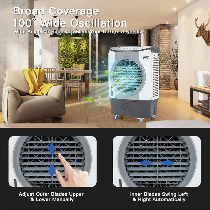 4-In-1 Portable Indoor Outdoor Evaporative Air Cooling Fan, 9740 CFM (91025436)