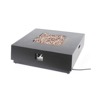 Alora 40-Inch 50K BTU Modern Outdoor Square Iron Backyard Patio Fire Pit (SAK31635)