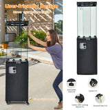 41K BTU Outdoor Propane Gas Patio Heater W/ Lockable Wheels (SAK98052)
