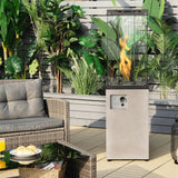 41K BTU Outdoor Propane Gas Patio Heater W/ Lockable Wheels (SAK98052)