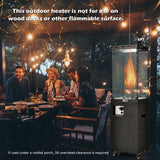 41K BTU Outdoor Propane Gas Patio Heater W/ Lockable Wheels (SAK98052)