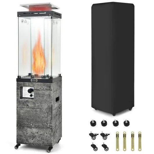 41000 BTU Propane Patio Heater with Metal Hood – Dark Gray - Phoenix Fire Art Store