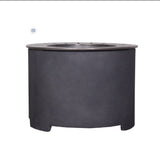 20.5 X 15 Dark Gray Concrete Texture Smokeless Fire Pit - Phoenix Fire Art Store