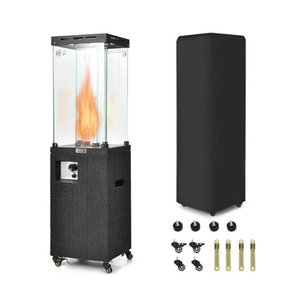 41K BTU Outdoor Propane Gas Patio Heater W/ Lockable Wheels (SAK98052) SAKSBY WHOLESALE