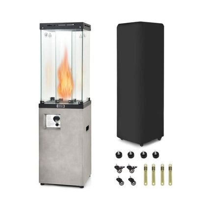 41K BTU Outdoor Propane Gas Patio Heater W/ Lockable Wheels (SAK98052) SAKSBY WHOLESALE