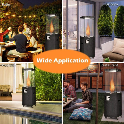 41K BTU Outdoor Propane Gas Patio Heater W/ Lockable Wheels (SAK98052) SAKSBY WHOLESALE