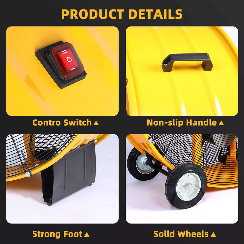 42" Heavy-Duty Metal Industrial Dual Speed Air Circulation Drum Fan (SAK85191)