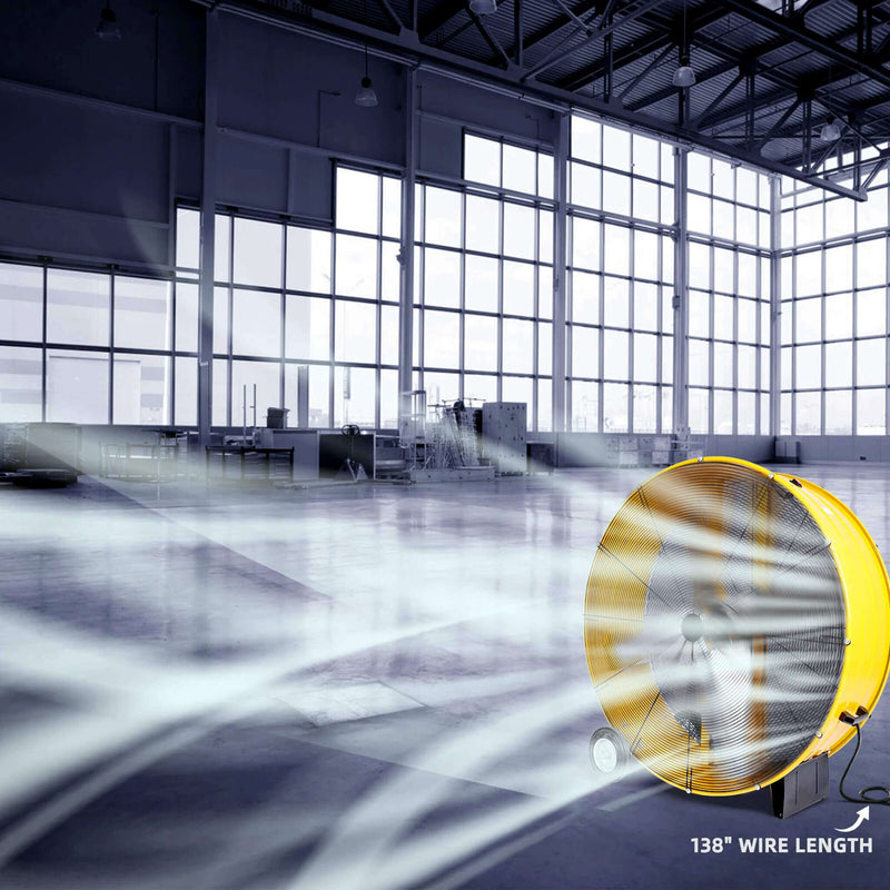 42" Heavy-Duty Metal Industrial Dual Speed Air Circulation Drum Fan (SAK85191)