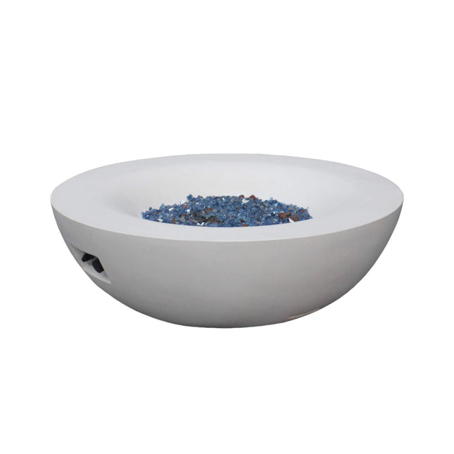 Alora 42" Concrete Propane Fire Pit Bowl - Turn Your Backyard Into a Toasty Paradise