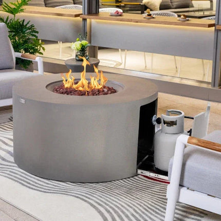 Elementi Pacaya Fire Table With Propane Tank Drawer OFG311