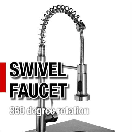 Castelle Flame 44-Inch 6-Burner 85K BTU Stainless Steel Outdoor BBQ Kitchen Island Grill With Wine Cooler, Rotisserie Kit, And Storage Cabinets (SAK97105)