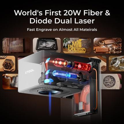 xTool F1 Ultra 20W Fiber & Diode Dual Laser Engraver xTool