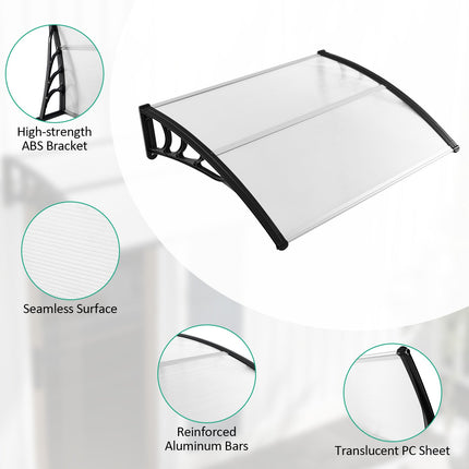 48 x 40 Inch Outdoor Front Door Window Awning Door Canopy Exterior DirectDeals