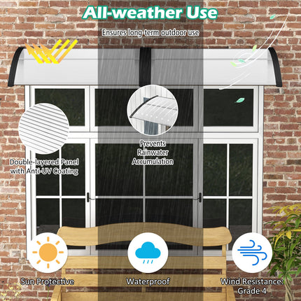 48 x 40 Inch Outdoor Front Door Window Awning Door Canopy Exterior DirectDeals