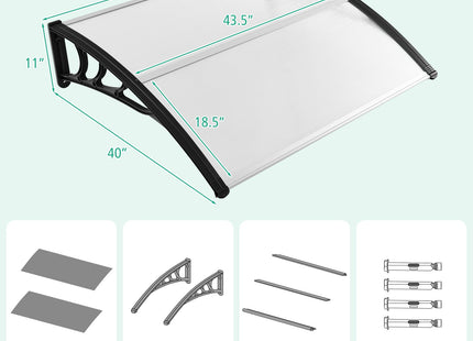 48 x 40 Inch Outdoor Front Door Window Awning Door Canopy Exterior DirectDeals