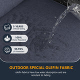 Outdoor Patio Furniture Sets with Fire Pit Table 10 Pieces Wicker Swivel Rocker Chairs and Sofa Sets for Backyard Deck-2