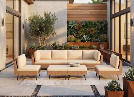 Axis 95.2" Coastal Outdoor Sectional Set, 8-Piece Pamapic