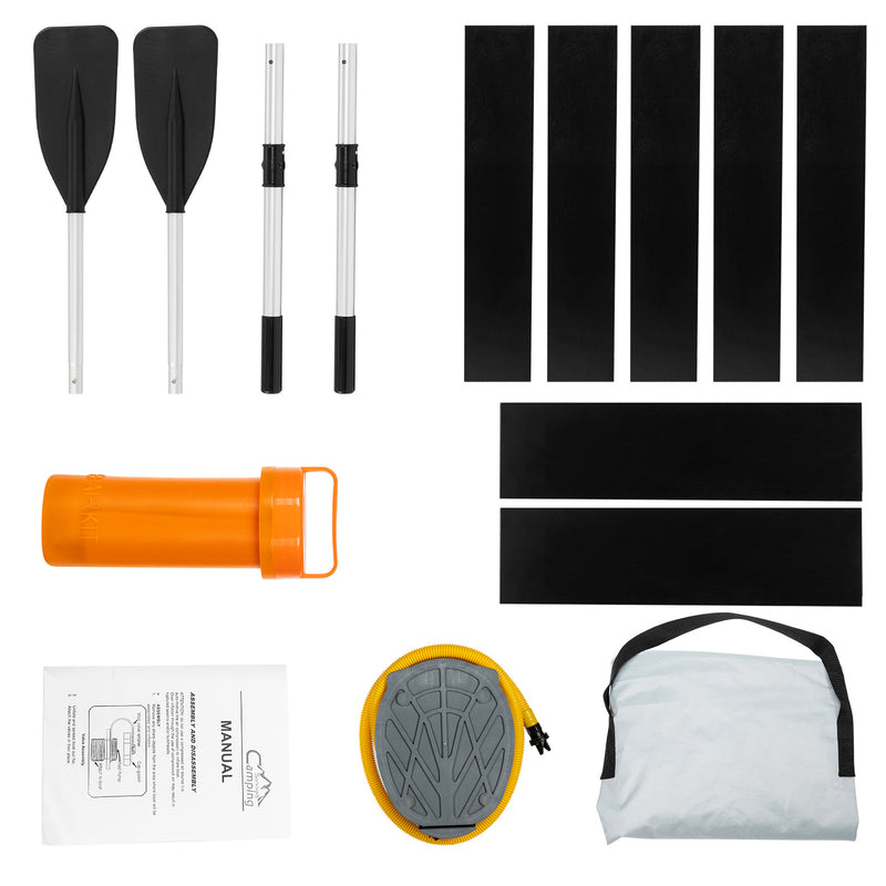 Camping Survivals 10ft PVC 330kg Water  Assault Boat Off-White - Phoenix Fire Art Store