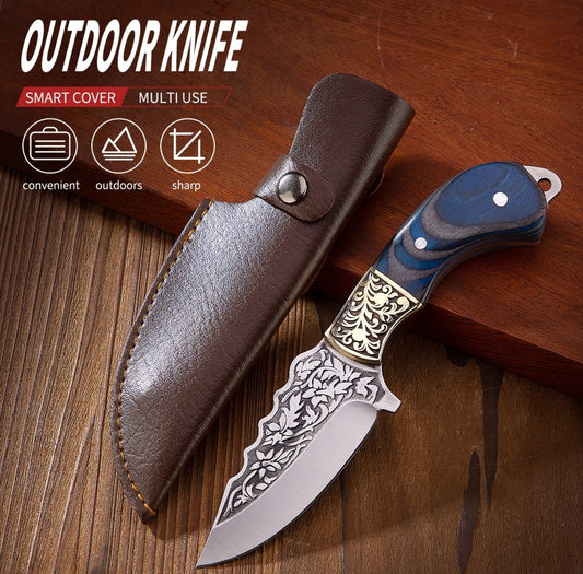 Blue Carved Fruit Knife - Phoenix Fire Art Store