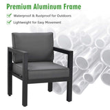 Premium Outdoor Aluminum Furniture Set For Backyard & Poolside, 4PCS (SAK73532)