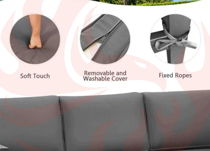 Premium Outdoor Aluminum Furniture Set For Backyard & Poolside, 4PCS (SAK73532) - Phoenix Fire Art Store