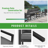 Premium Outdoor Aluminum Furniture Set For Backyard & Poolside, 4PCS (SAK73532)