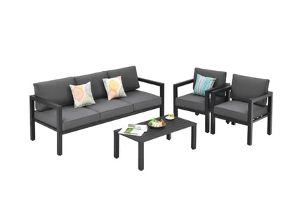 Premium Outdoor Aluminum Furniture Set For Backyard & Poolside, 4PCS (SAK73532) - Phoenix Fire Art Store