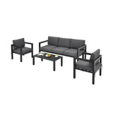 Premium Outdoor Aluminum Furniture Set For Backyard & Poolside, 4PCS (SAK73532)