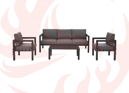 Premium Outdoor Aluminum Furniture Set For Backyard & Poolside, 4PCS (SAK73532) - Phoenix Fire Art Store
