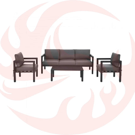 Premium Outdoor Aluminum Furniture Set For Backyard & Poolside, 4PCS (SAK73532) - Phoenix Fire Art Store
