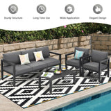 Premium Outdoor Aluminum Furniture Set For Backyard & Poolside, 4PCS (SAK73532)