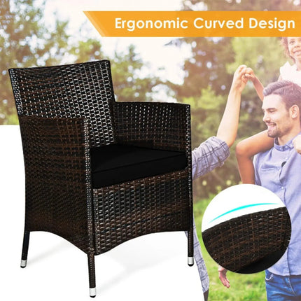 Alora 4-Piece Outdoor Rattan Patio Furniture Set With Cushions & Coffee Table (SAK75463) - Phoenix Fire Art Store