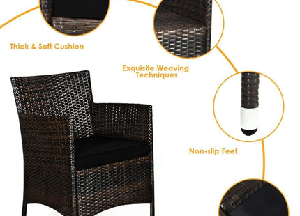 Alora 4-Piece Outdoor Rattan Patio Furniture Set With Cushions & Coffee Table (SAK75463) - Phoenix Fire Art Store
