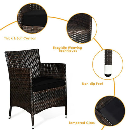 Alora 4-Piece Outdoor Rattan Patio Furniture Set With Cushions & Coffee Table (SAK75463) - Phoenix Fire Art Store