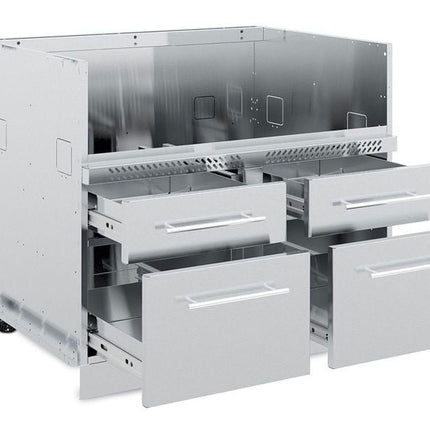 Broil King 11-Foot Outdoor Kitchen Island with Imperial QS 690i 6-Burner Gas Grill, Rotisserie, Side Burner, Sink, Refrigerator & iQue™ Technology Control