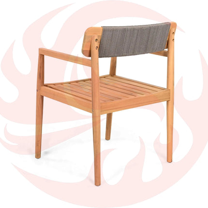 Alora Premium 5-Piece Acacia Wooden Outdoor Furniture Patio Set With Dining Chairs And Table (SAK70445) - Phoenix Fire Art Store