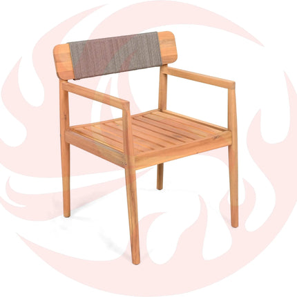 Alora Premium 5-Piece Acacia Wooden Outdoor Furniture Patio Set With Dining Chairs And Table (SAK70445) - Phoenix Fire Art Store